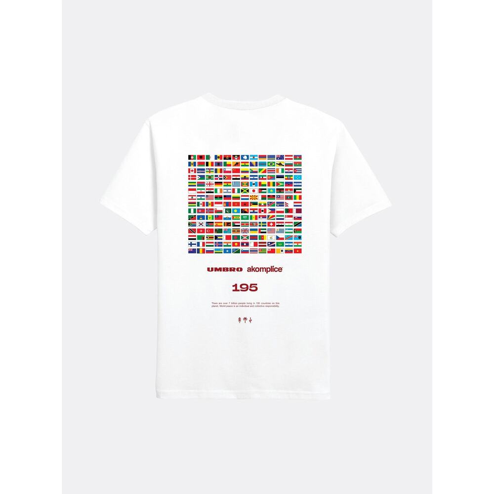 New - White - AK + Umbro - World Peace SS Tee